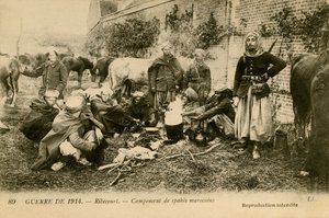 Prima Guerra Mondiale: Accampamento degli Spahis marocchini da Unbekannter Künstler