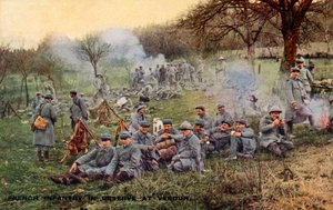 Prima guerra mondiale: esercito francese alla battaglia di Verdun da Unbekannter Künstler