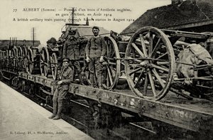 Prima Guerra Mondiale: treno di artiglieria inglese