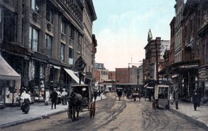 Yonkers, New York - North Broadway Street nella città a nord del Bronx, New York City, inizio XX secolo (cartolina) da Unbekannter Künstler