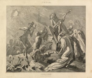 Giovane amore, Karlsruhe, c.1850 (incisione) da Unbekannter Künstler