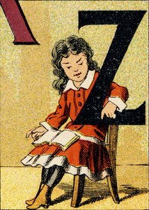 Z - Incisione tratta da ABCD delle bambine. Pellerin & Cie, stampatore-editore, Épinal, circa 1890. Serie A. Dimensioni: 19 x 13,5 cm. da Unbekannt