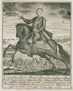 Il comandante prussiano Leopoldo I Principe di Anhalt-Dessau