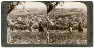 Betania vista dal versante orientale del Monte degli Ulivi, Palestina