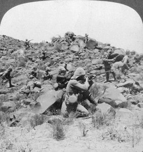Soldati britannici in azione, Sudafrica, Guerra Boera, 1901