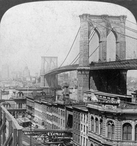 Ponte di Brooklyn, New York, USA, 1901 da Underwood and Underwood
