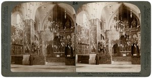 Chiesa dei cristiani armeni, Gerusalemme, Palestina, 1897 da Underwood and Underwood