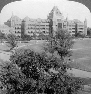 Alta Corte e estremità nord di Rotten Row, Bombay, India, 1903 da Underwood and Underwood