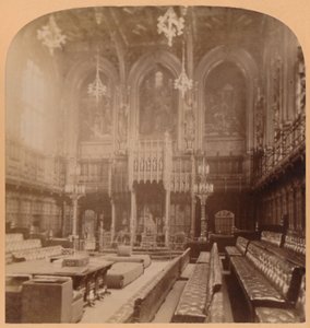 Camera dei Lord, Palazzo di Westminster, Londra, Inghilterra, 1900