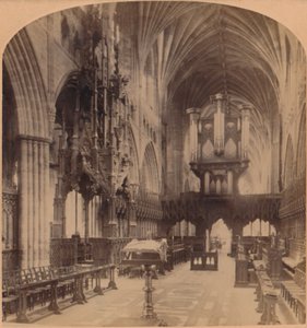 Interno della Cattedrale di Exeter, Inghilterra, 1900 da Underwood and Underwood