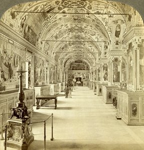 Interno della Biblioteca Vaticana, Roma, Italia