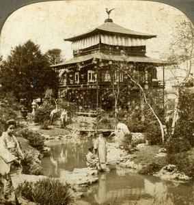 Giardino giapponese alla Fiera Mondiale, St Louis, Missouri, USA, 1904 da Underwood and Underwood