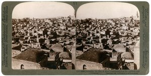 Gerusalemme, vista dal muro settentrionale, Palestina