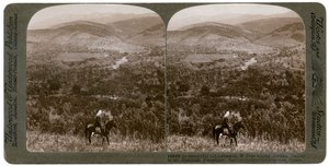Libano, vista a est sulla Valle del Giordano superiore verso il Monte Hermon, 1900 da Underwood and Underwood