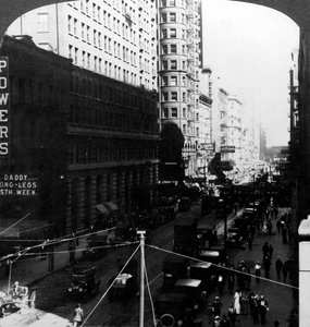 Grattacieli, Randolph Street, Chicago, Illinois, USA, inizio XX secolo da Underwood and Underwood