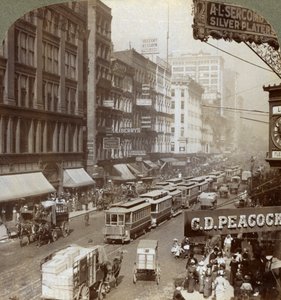State Street, Chicago, Illinois, USA, 1908 da Underwood and Underwood
