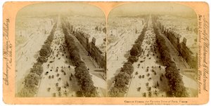 Gli Champs Elysees, Parigi, Francia da Underwood and Underwood