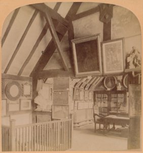 La Biblioteca nella Casa di Shakespeare, Stratford-on-Avon, Inghilterra da Underwood and Underwood