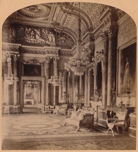 La Splendida Sala Blu della Regina, Buckingham Palace, Londra, Inghilterra, 1900 da Underwood and Underwood