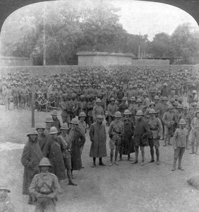 La manovra di Rawalpindi, rassegna militare, India, 1906 da Underwood and Underwood