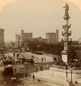Il Monumento a Tegetthoff, nel Prater-Stern, Vienna, Austria, 1898