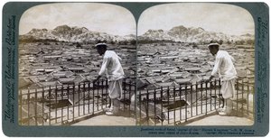 I tetti disordinati di Seoul, capitale del Regno Eremita di Corea, 1904 da Underwood and Underwood