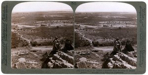 La pianura del fiume Giordano, vista dalle rovine dell