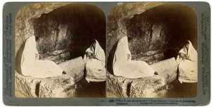 La tomba di Gesù, fuori Gerusalemme, Palestina, 1897 da Underwood and Underwood