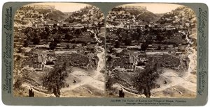 La valle di Cedron e il villaggio di Siloam, fuori le mura di Gerusalemme, Palestina, 1896