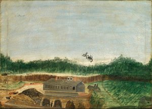 Paesaggio con scorpione e uccello da Unidentified