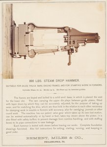 [Martello a vapore, Bement, Miles and Company, Philadelphia].