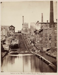 Inclinazione sul Canale Morris ed Essex, Newark, New Jersey da Unidentified Photographer.