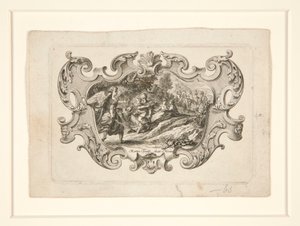 Angelo che si avvicina a un uomo su un asino (Scena biblica)