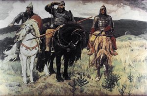 Bogatyri (Gli eroi) di Viktor Michajlovič Vasnecov, 1898 da Unknown