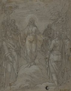 Cristo e gli apostoli (recto); Schizzo di una scena della Natività (verso)