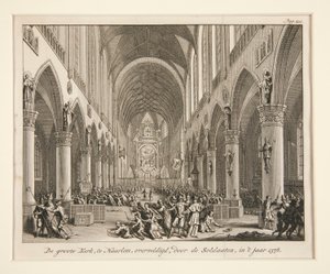 La grande chiesa di Haarlem, sopraffatta dai soldati da Unknown