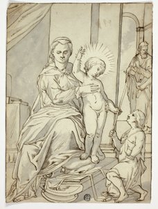 Sacra Famiglia con il giovane San Giovanni Battista da Unknown