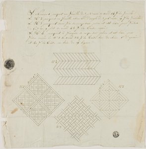 Disegni a intarsio per pavimenti da Unknown