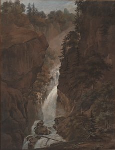 Paesaggio con cascata da Unknown