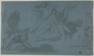 Scena Mitologica con Donna che si Bagna da Unknown