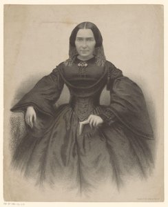 Ritratto di una donna sconosciuta in abito nero da Unknown