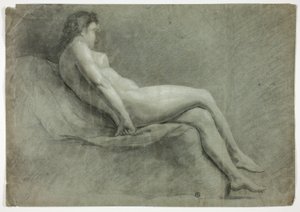 Nudo femminile accademico reclinato