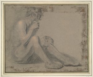 Nudo Maschile Seduto da Unknown
