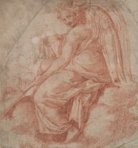 Angelo seduto con cornamuse da Unknown