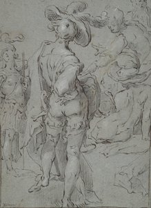 Giovane in Piedi Visto da Dietro, e Altre Figure da Unknown