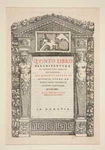 Pagina del titolo del Quinto Libro di Architettura da Unknown