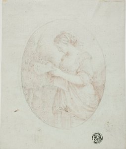 Giovane donna che legge da Unknown