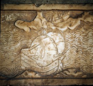 Una nave genovese (dettaglio di rilievo in marmo) da Unknown artist