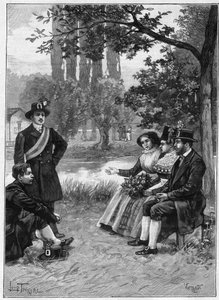 Una domenica dai Wendi - incisione del 1897