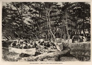 Un picnic borghese nei sobborghi di Edo (attuale Tokyo), all